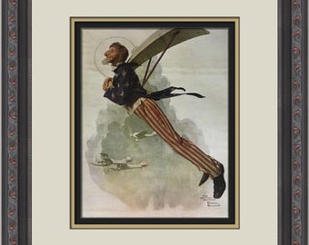 Norman Rockwell Uncle Sam Custom Framed Print