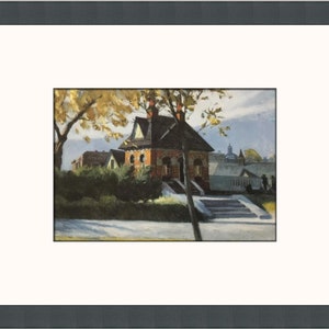 Edward Hopper Small Town Station Custom Framed Mini Print