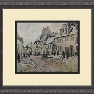 Camille Pissarro The Road to Pontoise in Winter Custom Framed Print