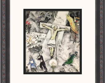 絵画　マルク・シャガール　「オータムンインヴィレッジ」　額付き Marc Chagall 