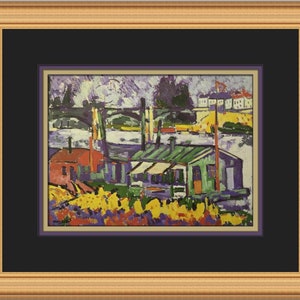 Maurice De Vlaminck The Chatou Bridge Custom Framed Print
