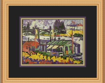 モーリス・ド・ヴラマンク作「枯れ木のある風景」複製 - Etsy 日本