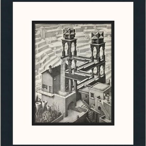 Escher Waterfall - Etsy