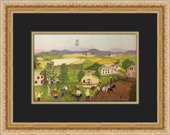 Grandma Moses Vintage book page print 