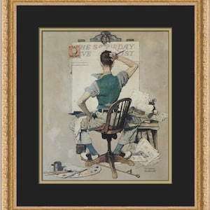 Norman Rockwell The Artist Custom Framed Print