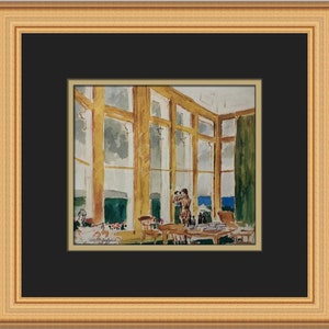 Leroy Neiman Members of the R&A Custom Framed Print