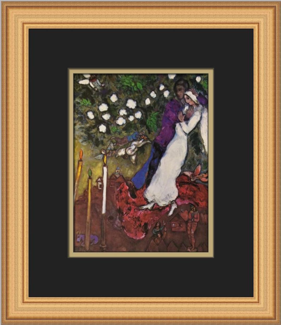 Marc Chagall Three Candles Custom Framed Print - Etsy