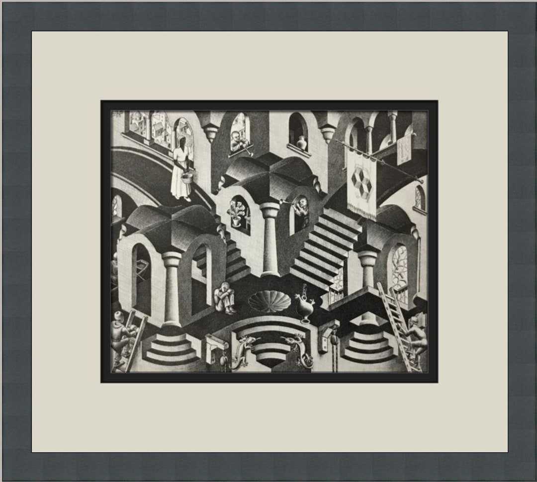 額装済/morphosis　no4/MC Escher/エッシャー 出荷区分B】M.C.エッシャー 爬虫類 額付ポスター Maurits