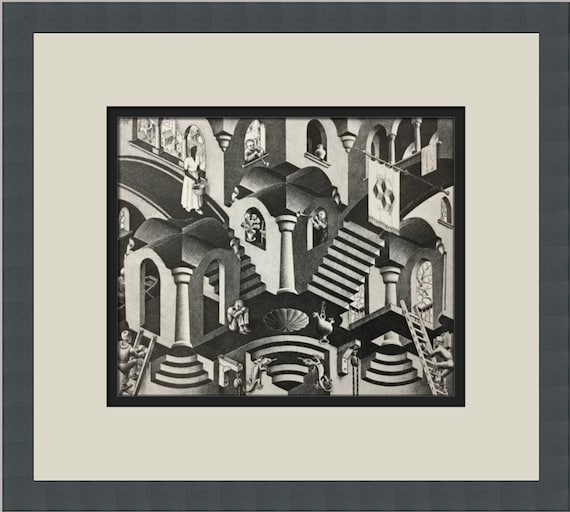 額装済/morphosis no4/MC Escher/エッシャー