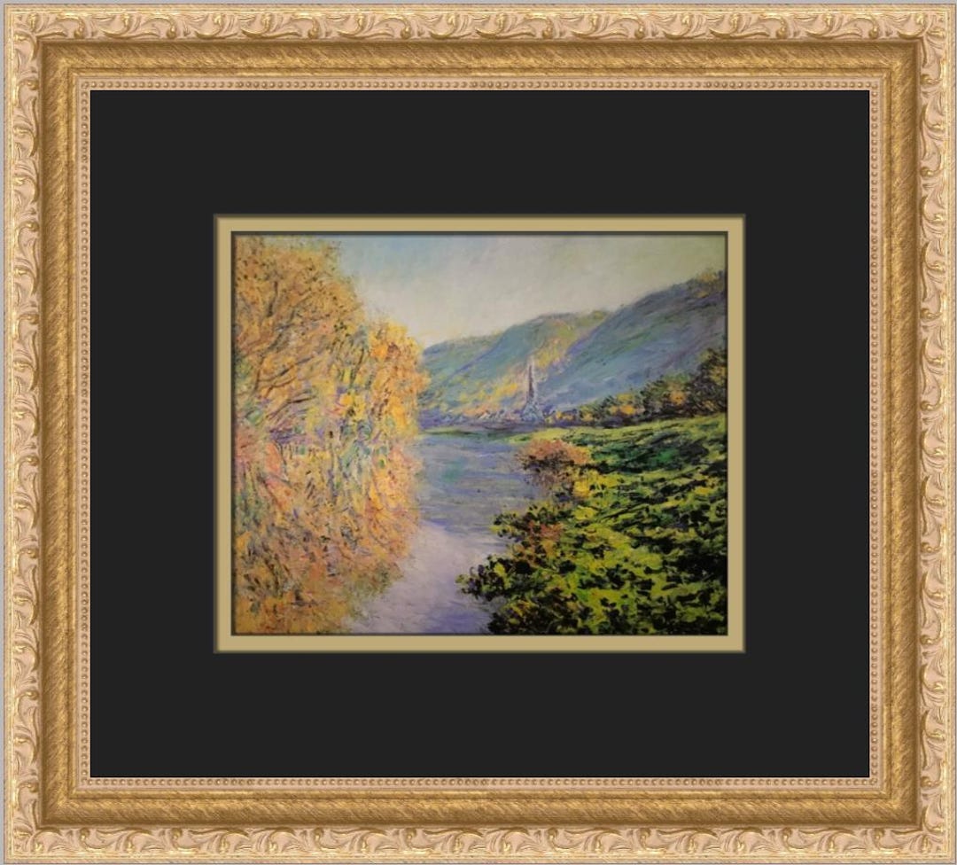 Claude Monet the Banks of the Seine in Autumn Custom Framed Print - Etsy