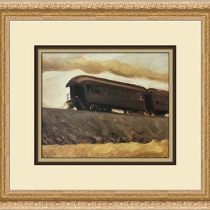 Edward Hopper Railroad Train Custom Framed Print