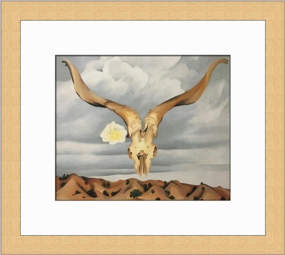 Georgia O'keeffe Ram's Head White Hollyhock New Mexico Custom