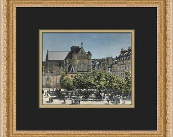 Claude Monet Saint-Germain Auxerrois Church Custom Framed Print
