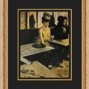 Impresión enmarcada personalizada de absenta de Edgar Degas