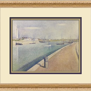 Georges Seurat The Channel of Gravelines Custom Framed Print