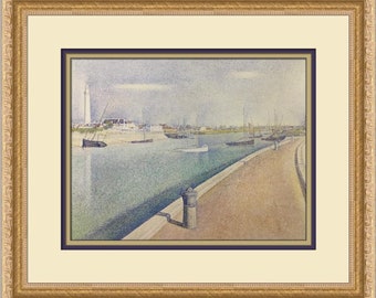 Georges Seurat The Channel of Gravelines Custom Framed Print