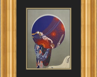Erte Nature's Valley Custom Framed Print