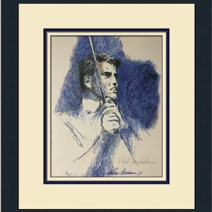 Leroy Neiman Phil Mickelson Benutzerdefinierter gerahmter Druck