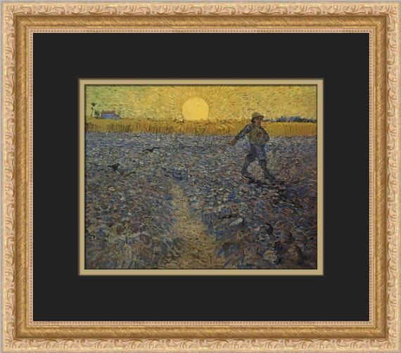 Van Gogh - Selbstbildnis Bild Mit Rahmen - Originell Poster