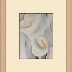 Georgia O&#39;Keeffe Calla Lillies II Custom Framed Print