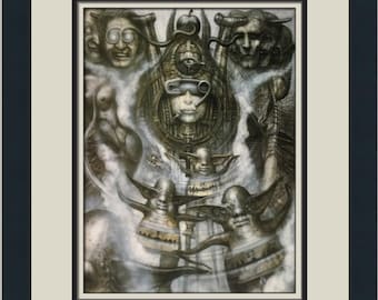 HR Giger H. R. Giger Illuminatus I Custom Framed Print