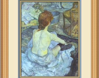 Henri de Toulouse-Lautrec La Toilette Custom Framed Print