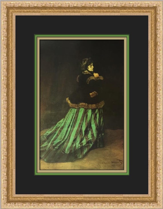 Claude Monet Camille in a Green Dress Custom Framed Print - Etsy Denmark