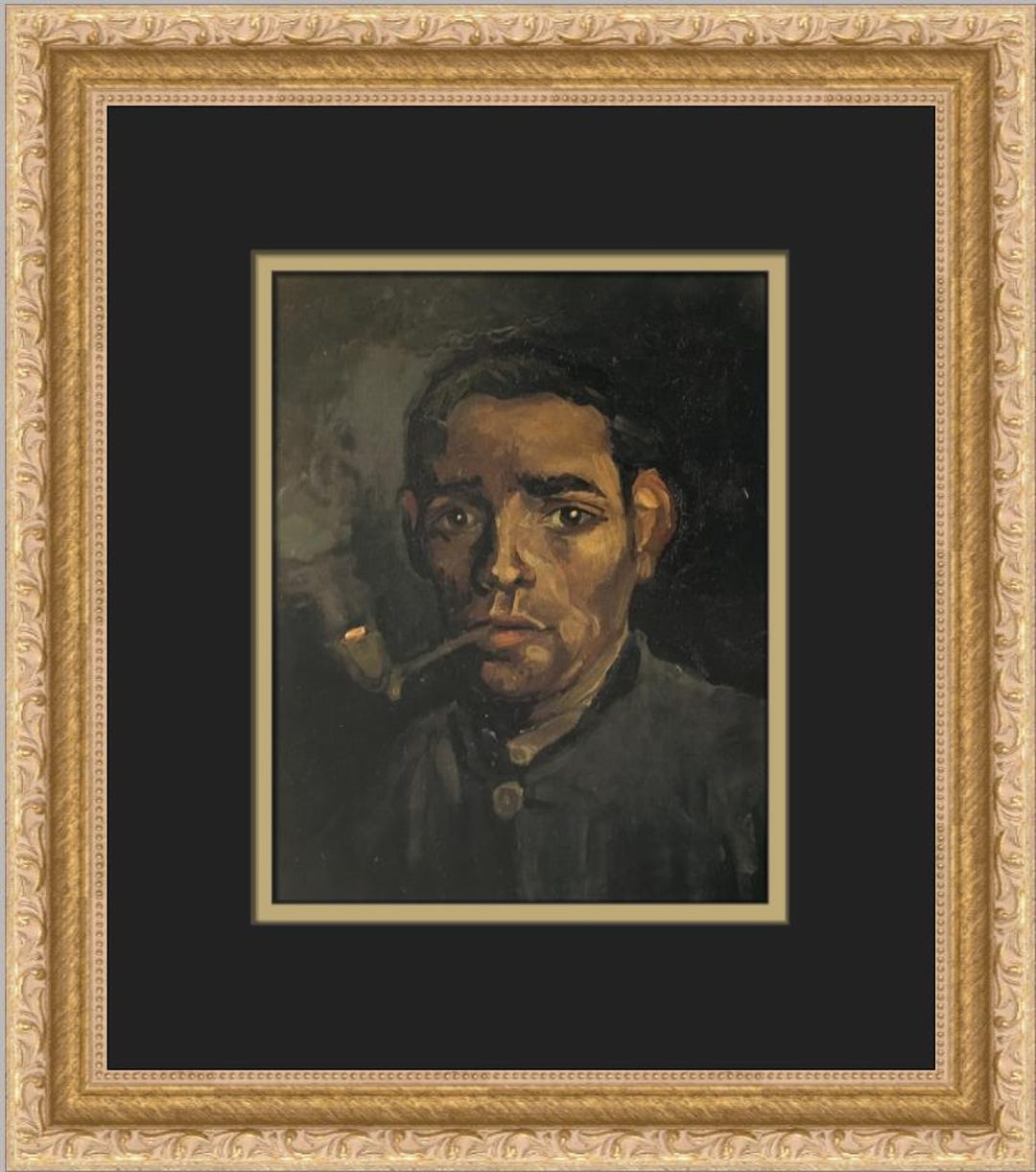 Vincent Van Gogh Head of a Man Custom Framed Print - Etsy