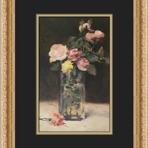 ヴィンセント・ヴァン・ゴッホの静物画 ガラスの花瓶に入ったバラ
