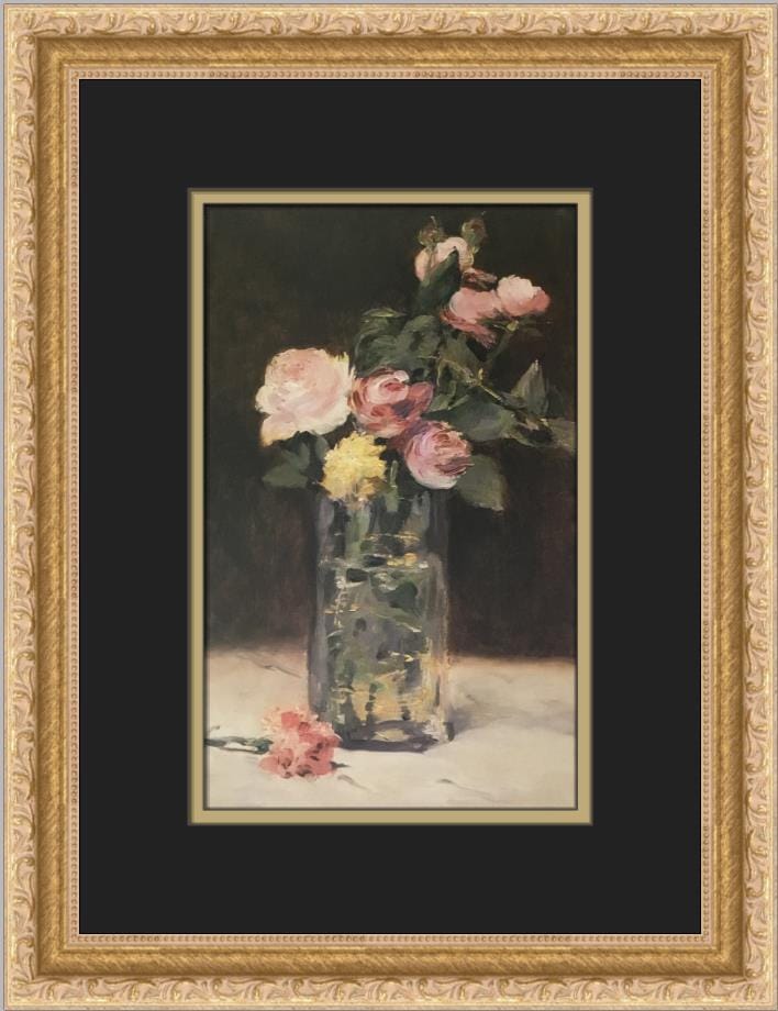 ヴィンセント・ヴァン・ゴッホの静物画 ガラスの花瓶に入ったバラ