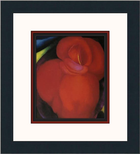 Georgia O'keeffe Red Flower Custom Framed Print - Etsy