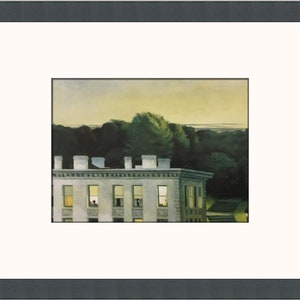 Edward Hopper House at Dark Custom Framed Mini Print