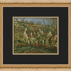 Camille Pissarro The Red Roofs View of the Village in Winter Custom Framed Print