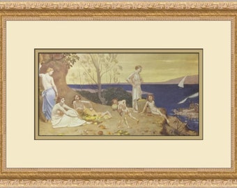 Pierre Puvis De Chavannes Pleasant Land Custom Framed Print