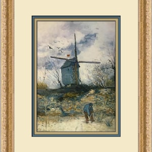 Vincent Van Gogh Windmill in Montmarte Custom Framed Print