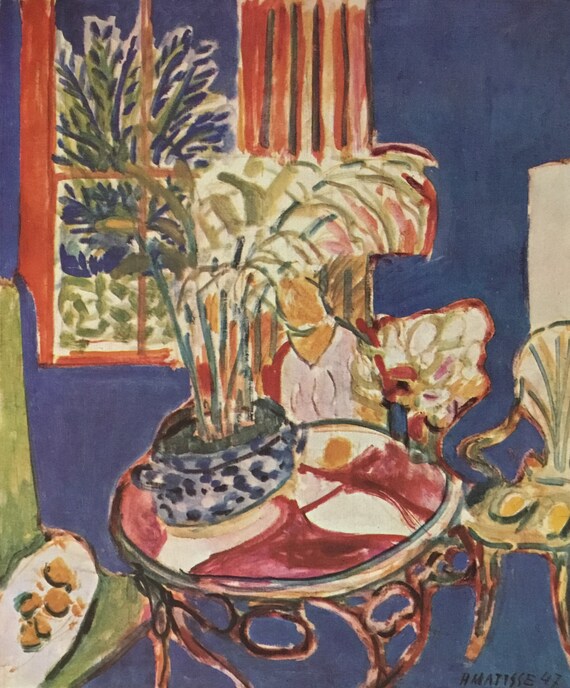 Henri Matisse Petit Intérieur Bleu Impression Encadrée