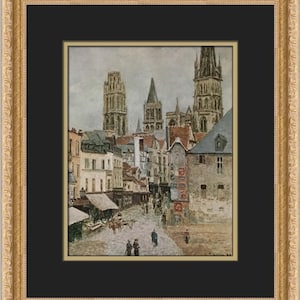 Camille Pissarro Rue De L&#39;Epicerie Rouen Custom Framed Print