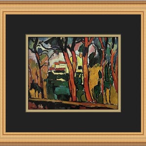 モーリス・ド・ヴラマンク、【木のある風景】、希少画集画より