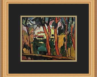 モーリス・ド・ヴラマンク作「枯れ木のある風景」複製 - Etsy 日本