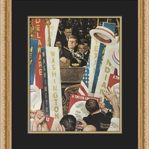 Norman Rockwell A Time For Greatness Custom Framed Print