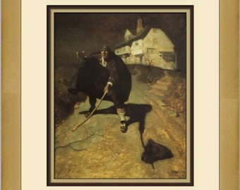 N C Wyeth Old Blind Pew wydruk w ramie na zamówienie