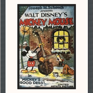 Walt Disney Mickey&#39;s Good Deed Custom Framed Poster Print