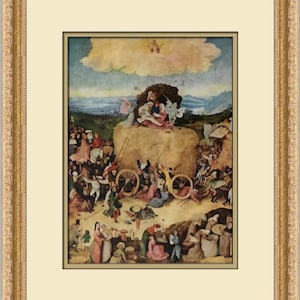Hieronymus Bosch The Hay-Wain Custom Framed Print