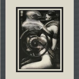 HR Giger H. R. Giger Biomechanoid Custom Framed Print