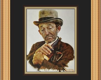 Impresión enmarcada personalizada de Norman Rockwell y Bing Crosby en Stagecoach
