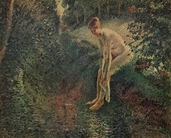 Camille Pissarro Bather in the Woods Custom Framed Print - Etsy