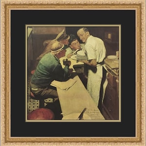 Norman Rockwell War News Custom Framed Print