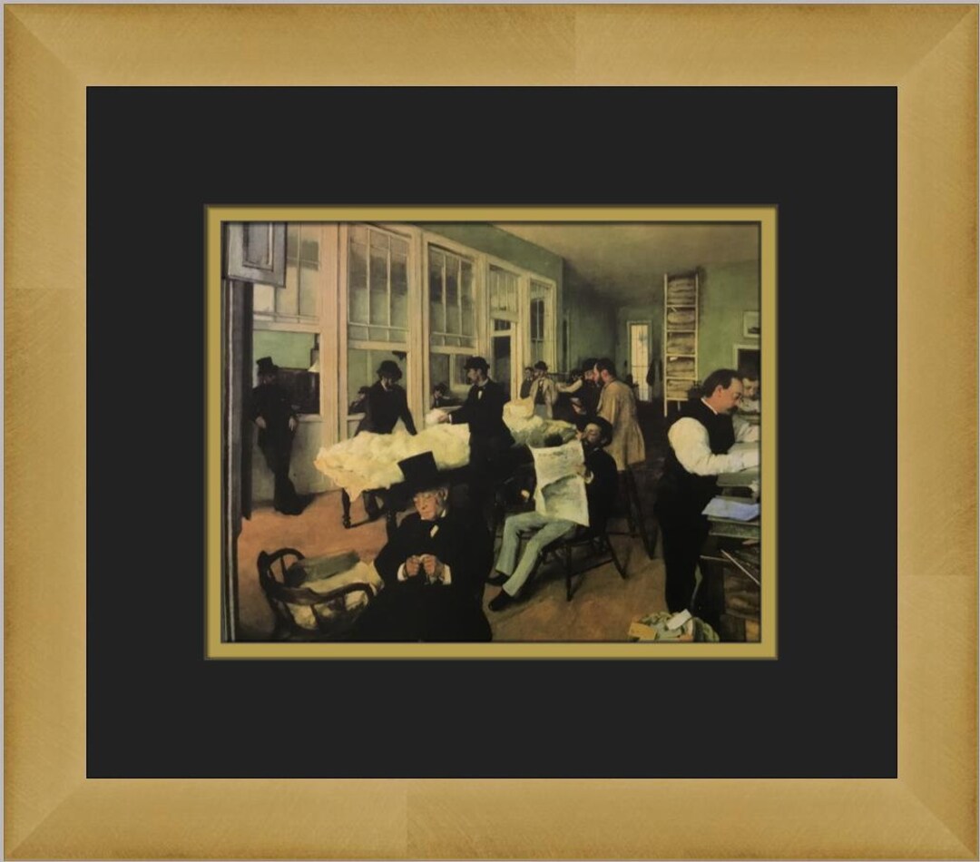 Edgar Degas the Cotton Exchange New Orleans Custom Framed Print Etsy