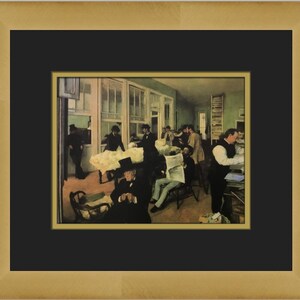 Edgar Degas The Cotton Exchange New Orleans Custom Framed Print