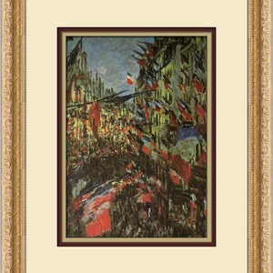 Claude Monet The Rue Saint-Denis Custom Framed Print